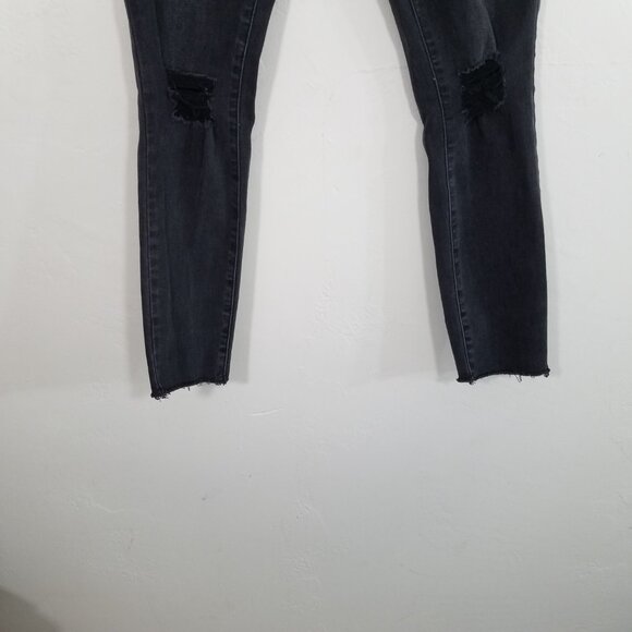 PacSun High Rise Jegging Distressed Stretch Jeans Black Size 26 - Picture 3 of 8